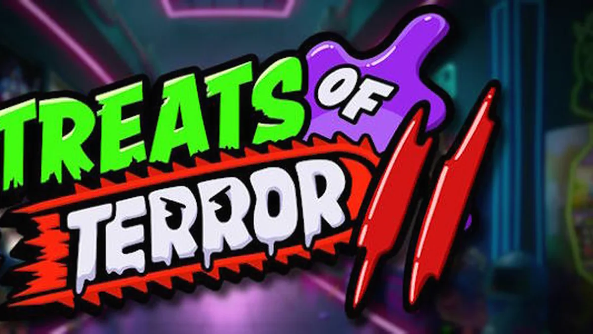 Isang makulay na visual representation ng Treats of Terror II slot game na may temang pagkain.