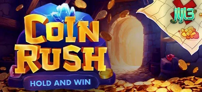 Isang visual na representasyon ng mabilis na aksyon sa Coin Rush slot na may mga kumikinang na barya.
