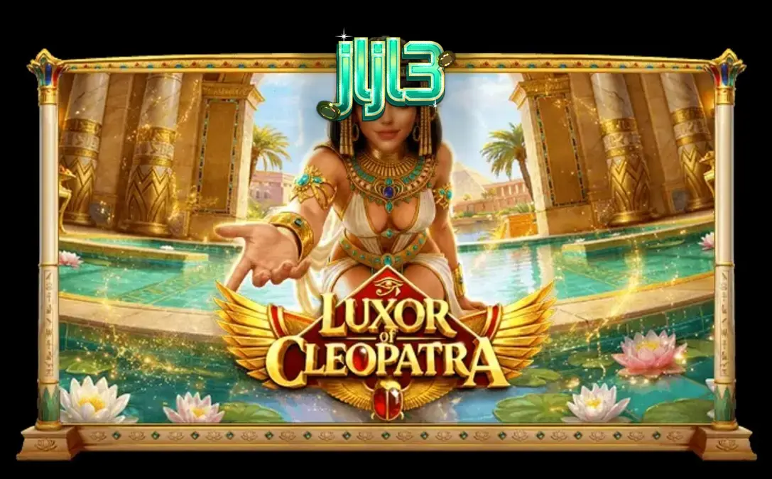 Luxor of Cleopatra slot game screen na may mga Egyptian symbols at gintong disenyo.